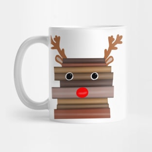 Christmas reindeer made of books Mug